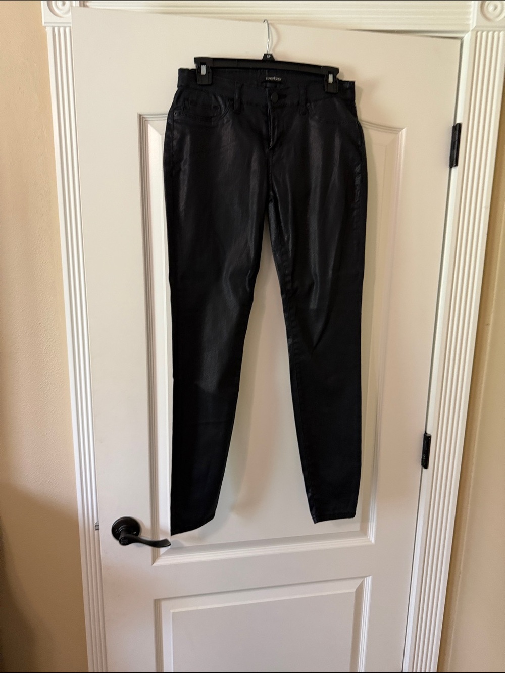 Black Shiny Skinny Pants